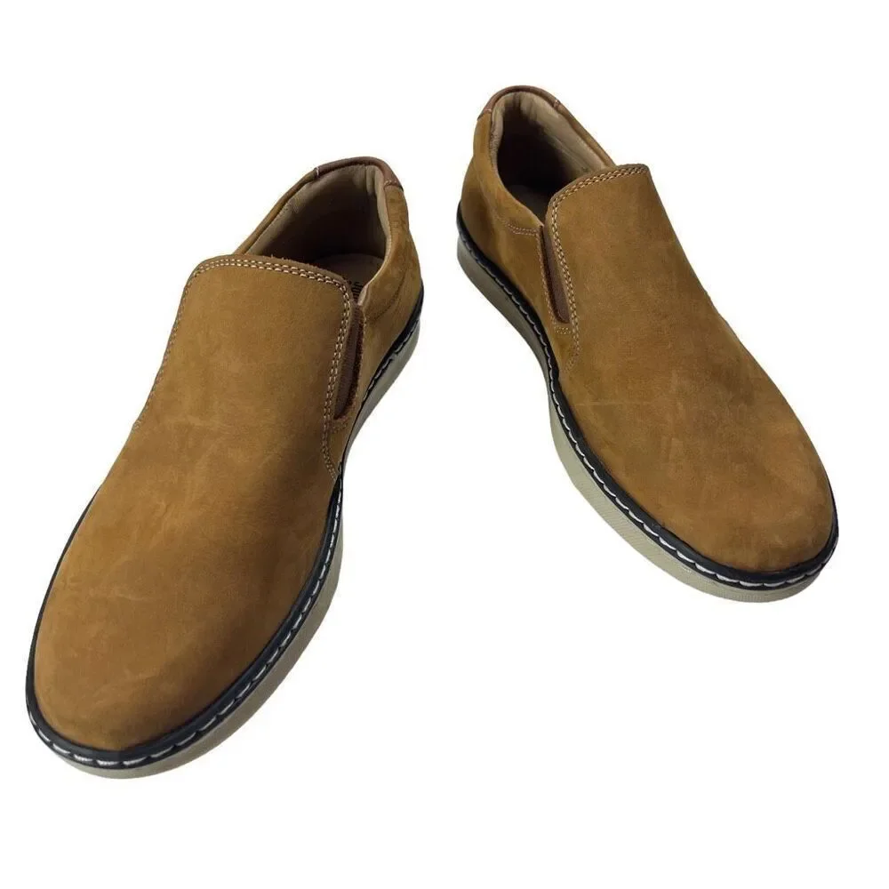Johnston & Murphy McGuffey Boys Suede Leather Slip-on Shoes NWOT Boys Size 4.5